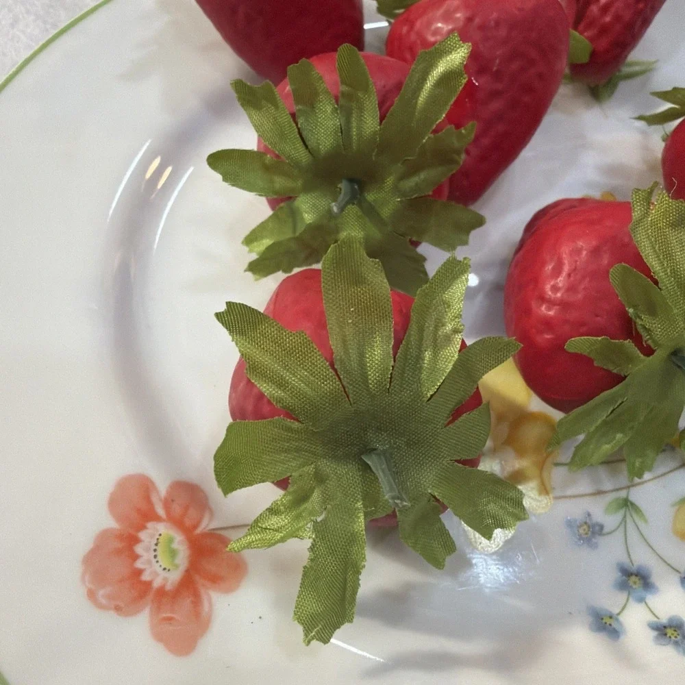 Artifi Strawberries Display Kitchen Decor Vintage Plate Wall Hanging W/hook 3